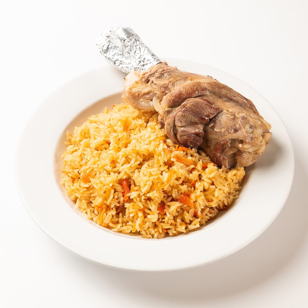 Uyghur Pilaf with Braised Lamb Shank